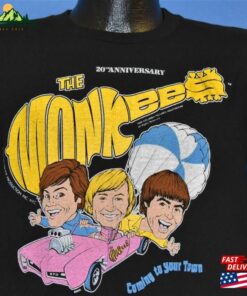 80S The Monkees 20Th Anniversary Pink Convertible Concert T Shirt Medium T-Shirt Classic