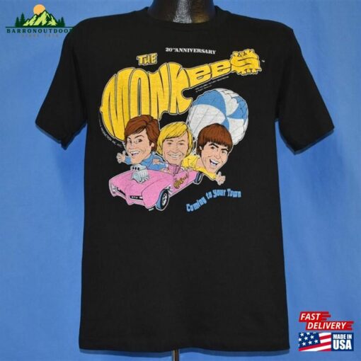 80S The Monkees 20Th Anniversary Pink Convertible Concert T Shirt Medium T-Shirt Classic