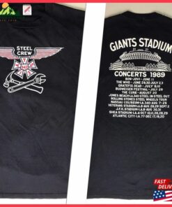 80S Vintage T Shirt 1989 Concert Rare Steel Crew Tee Bon Jovi Sweatshirt T-Shirt