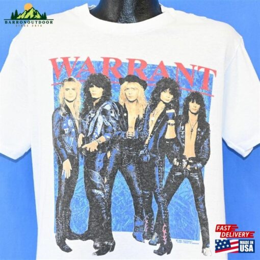 80S Warrant Dirty Rotten Filthy Stinking Rich Glam Metal Rock Band T Shirt Large Classic Hoodie