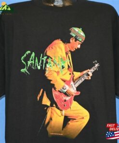 90S Carlos Santana Supernatural Album River Of Colors Tour Rock T Shirt Extra Large Unisex Classic