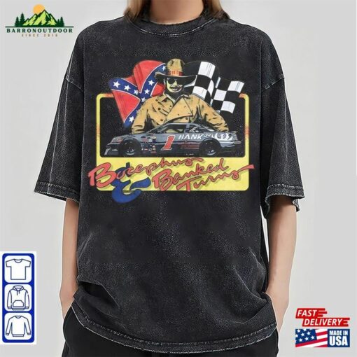 90S Hank Williams Jr Racing T-Shirt Vtg Bocephus Country Band Tour Shirt Hot 2023 Sweatshirt Classic