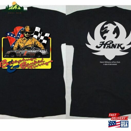 90S Hank Williams Jr Racing Unisex T-Shirt Bocephus Country Band Tour Shirt Hoodie Classic