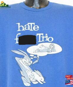 90S Hate F K Trio Punk Rock Band Striped Sleeve Bunny T Classic Hoodie 2 90S Hate F K Trio Punk Rock Band Striped Sleeve Bunny T Classic Hoodie 3