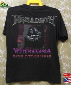90S Megadeth Youthanasia World Concert Tour 1995 T-Shirt Hoodie Unisex 2 90S Megadeth Youthanasia World Concert Tour 1995 T Shirt Hoodie Unisex 3