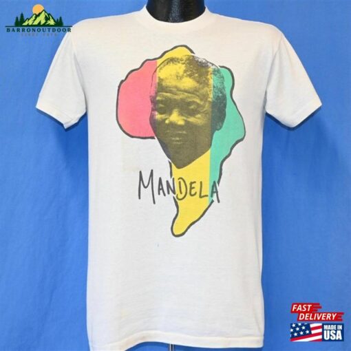 90S Nelson Mandela Freedom Tour 1990 Los Angeles Oakland Coliseum T Shirt Medium Classic Unisex