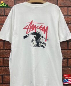 90S Og Stussy La Skater Photoprint T-Shirt Hip Hop Old Skates Hoodie