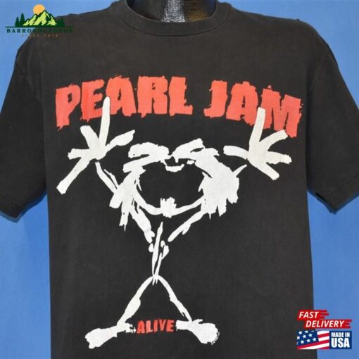 90S Pearl Jam Alive Ten 1992 Rock Grunge Double Sided T Hoodie Sweatshirt