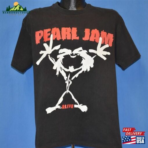 90S Pearl Jam Alive Ten 1992 Rock Grunge Double Sided T Hoodie Sweatshirt