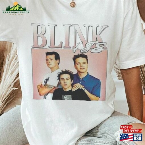 90S Style Smile 182 Band T-Shirt Blink World Tour 2023 Shirt Merch Sweatshirt Hoodie Gift