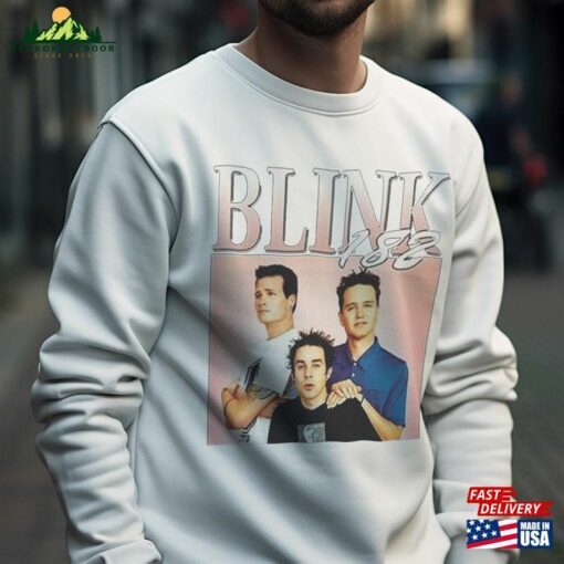 90S Style Smile 182 Band T-Shirt Blink World Tour 2023 Shirt Merch Sweatshirt Hoodie Gift