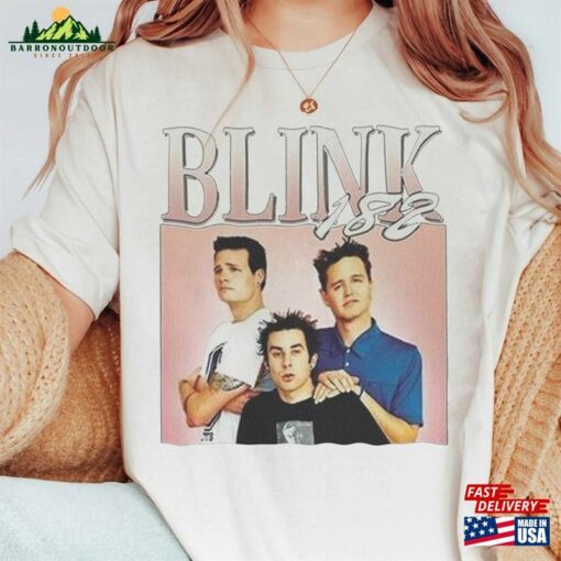 90S Style Smile 182 Band T-Shirt Blink World Tour 2023 Shirt Merch Sweatshirt Hoodie Gift Unisex