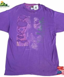 90S Thrashed Bob Marley Purple Paper Thin T-Shirt Hoodie Unisex
