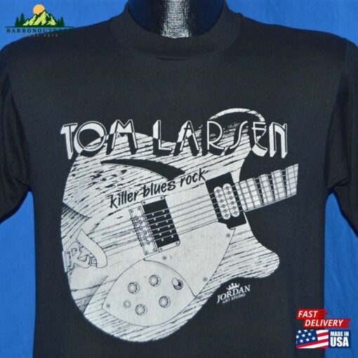 90S Tom Larsen Band Killer Blues Rock Guitar T Shirt Medium T-Shirt Classic