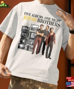 90S Vintage Jonas Brother Band Shirt Brothers Five Albums One Night Tour The Tee T-Shirt Unisex 90S Vintage Jonas Brother Band Shirt Brothers Five Albums One Night Tour The Tee T-Shirt Unisex