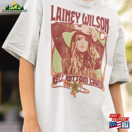 90S Vintage Lainey Wilson Shirt Country With A Flare Tour 2023 Dates Merch Trippy Peach Tee Unisex Hoodie