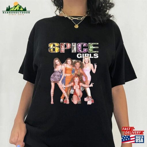 90S Vintage Spice Girls T-Shirt Retro Band Graphic Tee Unisex Classic