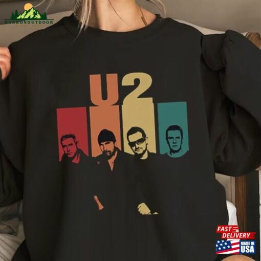 90S Vintage U2 Band Sweatshirt Achtung Baby Tour 2023 Shirt Fan Gift Classic Unisex