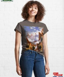 A Beautiful Blue Sky With Daytime Moon By Thomas Moran Painting Hoodie Unisex A Beautiful Blue Sky With Daytime Moon By Thomas Moran Painting Hoodie Unisex