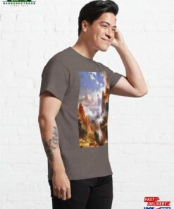 A Beautiful Blue Sky With Daytime Moon By Thomas Moran Painting Hoodie Unisex 3 A Beautiful Blue Sky With Daytime Moon By Thomas Moran Painting Hoodie Unisex 4