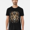 A Blue Eyed Steampunk Lion Premium T-Shirt Unisex