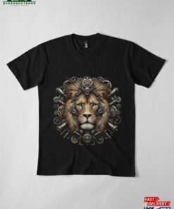 A Blue Eyed Steampunk Lion Premium T-Shirt Unisex 3 A Blue Eyed Steampunk Lion Premium T Shirt Unisex 4