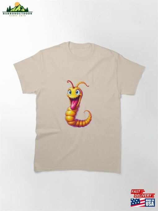 A Cartoonish Worm In Playful Pose Classic T-Shirt Hoodie