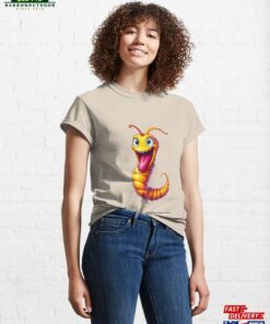 A Cartoonish Worm In Playful Pose Classic T-Shirt Hoodie 2 A Cartoonish Worm In Playful Pose Classic T Shirt Hoodie 3