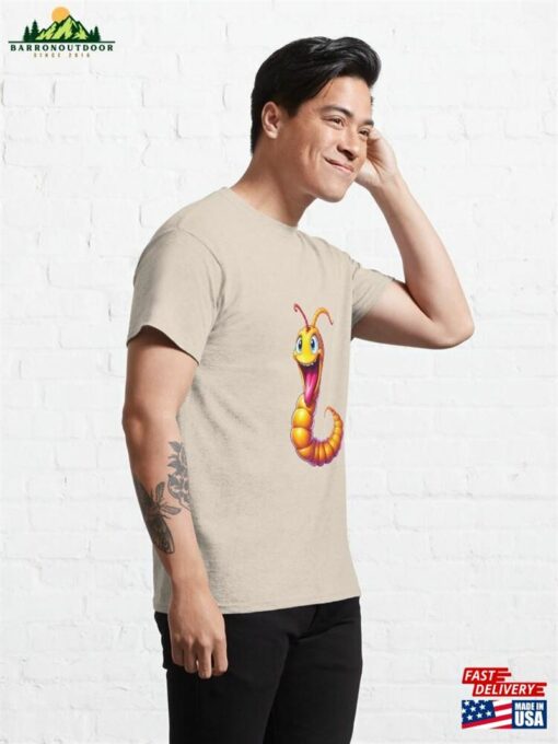 A Cartoonish Worm In Playful Pose Classic T-Shirt Hoodie