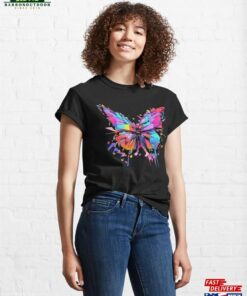 A Colorful Butterfly With Splats Classic T-Shirt Hoodie Sweatshirt A Colorful Butterfly With Splats Classic T-Shirt Hoodie Sweatshirt