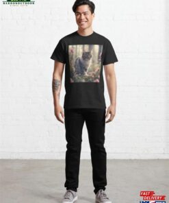 A Cute Cat Walking Between Flowers Classic T-Shirt Hoodie 2 A Cute Cat Walking Between Flowers Classic T Shirt Hoodie 3