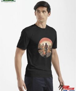 A Cyclist Setting With Sun In The Background Active T-Shirt Hoodie 2 A Cyclist Setting With Sun In The Background Active T Shirt Hoodie 3