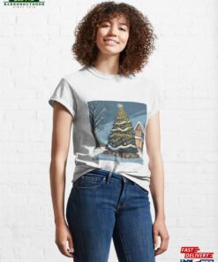 A Decorated Christmas Tree Under Blanket Of Snow Classic T-Shirt Sweatshirt A Decorated Christmas Tree Under Blanket Of Snow Classic T-Shirt Sweatshirt