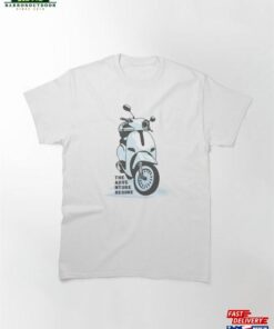 A Hand Drawn Scooter Vespa Illustration Art Classic T-Shirt Hoodie Sweatshirt