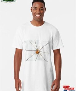 A Harvestman Of The Species Leiobunum Limbatum On White Wal Long T Shirt Classic Unisex 1