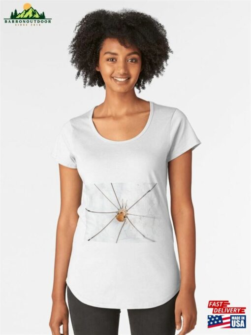 A Harvestman Of The Species Leiobunum Limbatum On White Wal Premium Scoop T-Shirt Sweatshirt Unisex