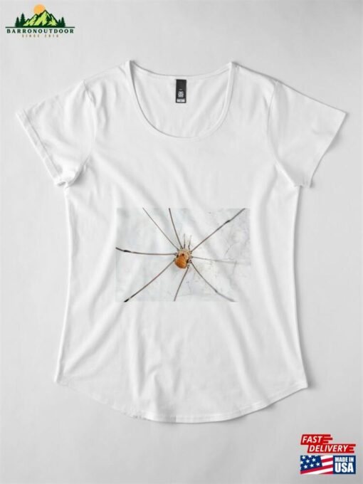 A Harvestman Of The Species Leiobunum Limbatum On White Wal Premium Scoop T-Shirt Sweatshirt Unisex