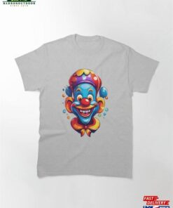 A Logo For Childs Cute Happy Clown Sticking Out His Tongue Laughing T-Shirt Classic A Logo For Childs Cute Happy Clown Sticking Out His Tongue Laughing T-Shirt Classic