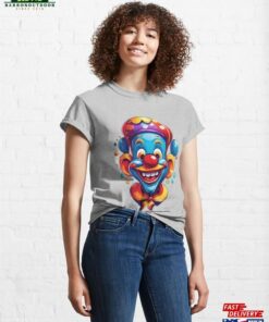 A Logo For Childs Cute Happy Clown Sticking Out His Tongue Laughing T-Shirt Classic 2 A Logo For Childs Cute Happy Clown Sticking Out His Tongue Laughing T Shirt Classic 3