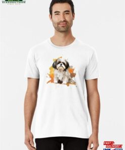 A Shih Tzu In Paint Splatter Style Premium T-Shirt Hoodie A Shih Tzu In Paint Splatter Style Premium T-Shirt Hoodie