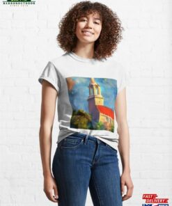A Snowy Day At The Church Steeple Classic T-Shirt Hoodie A Snowy Day At The Church Steeple Classic T-Shirt Hoodie