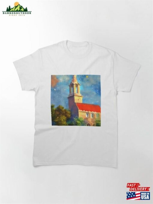 A Snowy Day At The Church Steeple Classic T-Shirt Hoodie