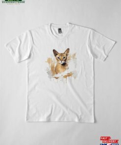 A Stunning Abyssinian Cat In Paint Splatter Style Premium T Shirt Classic Hoodie 4