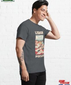 A Vintage Travel Art Of Lisbon Portugal Classic T-Shirt Hoodie 3 A Vintage Travel Art Of Lisbon Portugal Classic T Shirt Hoodie 4