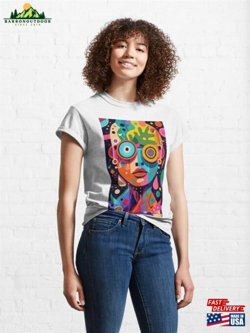 A Vividly Colored Abstract Face Classic T-Shirt Hoodie