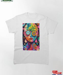 A Vividly Colored Abstract Face Classic T-Shirt Hoodie
