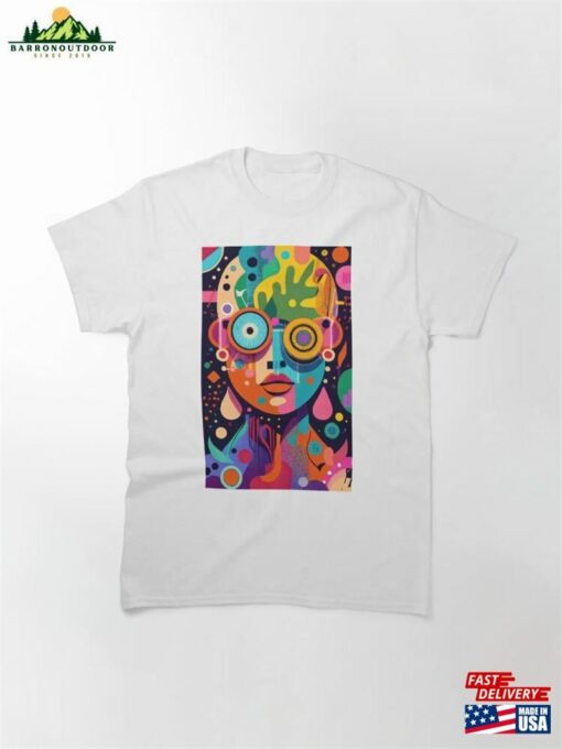 A Vividly Colored Abstract Face Classic T-Shirt Hoodie