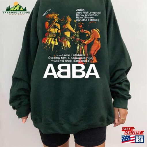 Abba Fest 78 Shirt Vintage 1979 Tour T-Shirt Retro Ab Ba Hoodie Sweatshirt