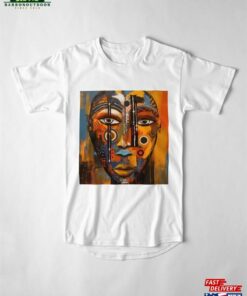 Abstract African Mask Style No 09 Long T Shirt Classic Unisex 4