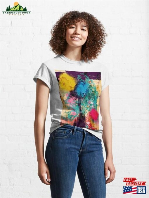 Abstract Art Flowers On A Wall By Emmanuel Signorino Classic T-Shirt Hoodie